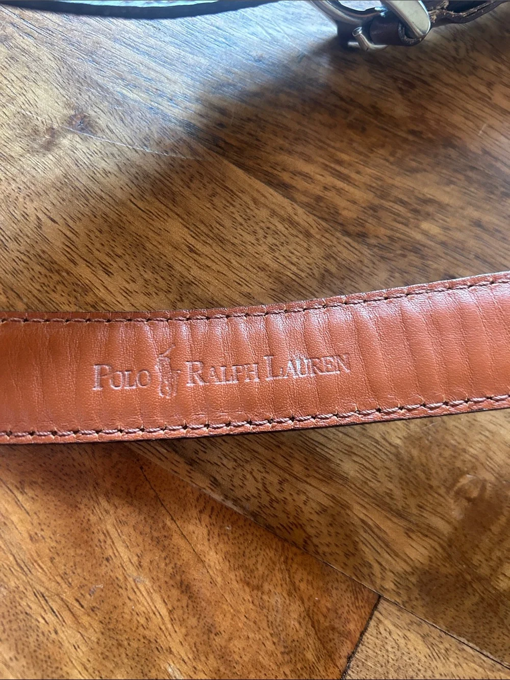 *Polo Ralph Lauren Men's  40 Faux Crocodile Embossed Gen. Leather Belt